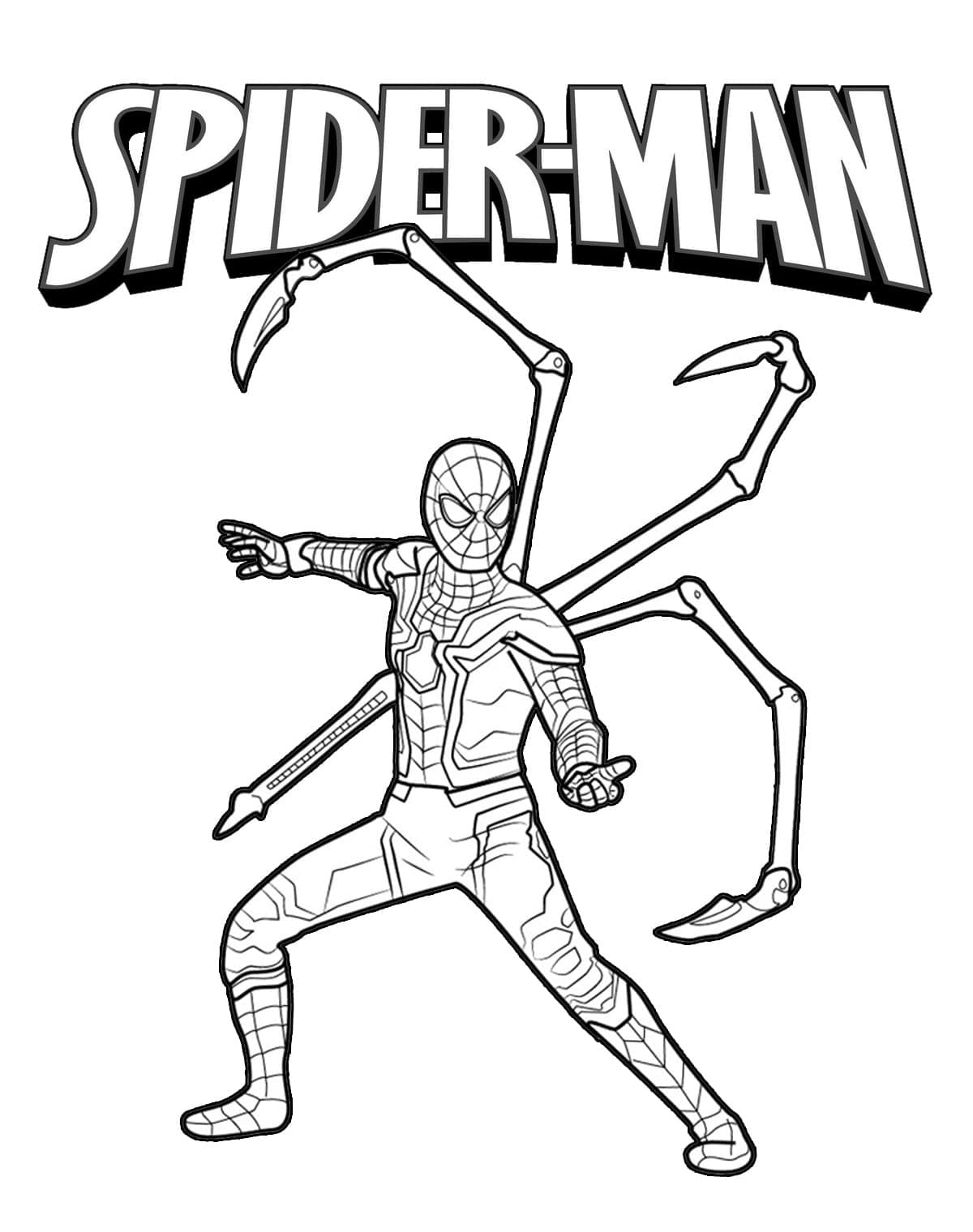 Drawing of Iron Spider