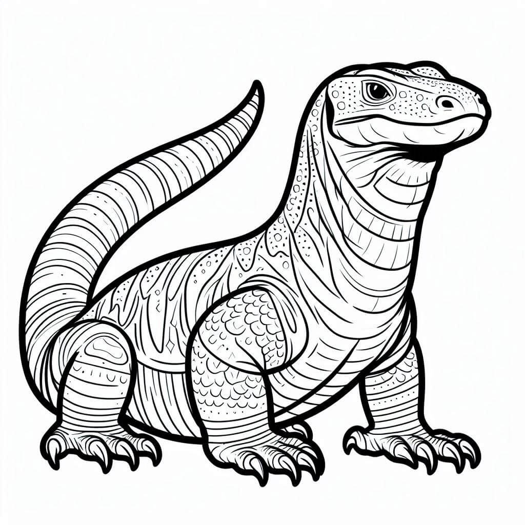 Drawing of Komodo Dragon