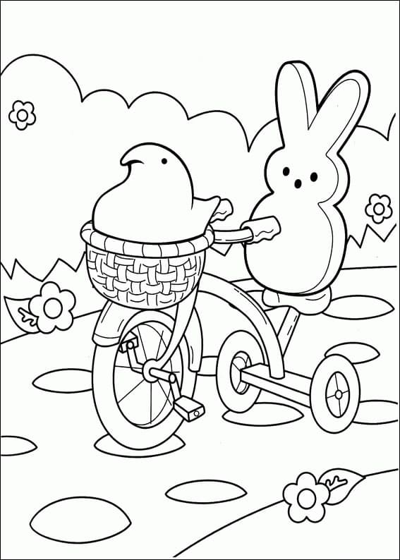 Drawing of Marshmallow Peeps