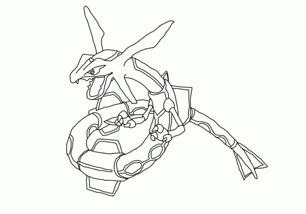 Drawing of Rayquaza