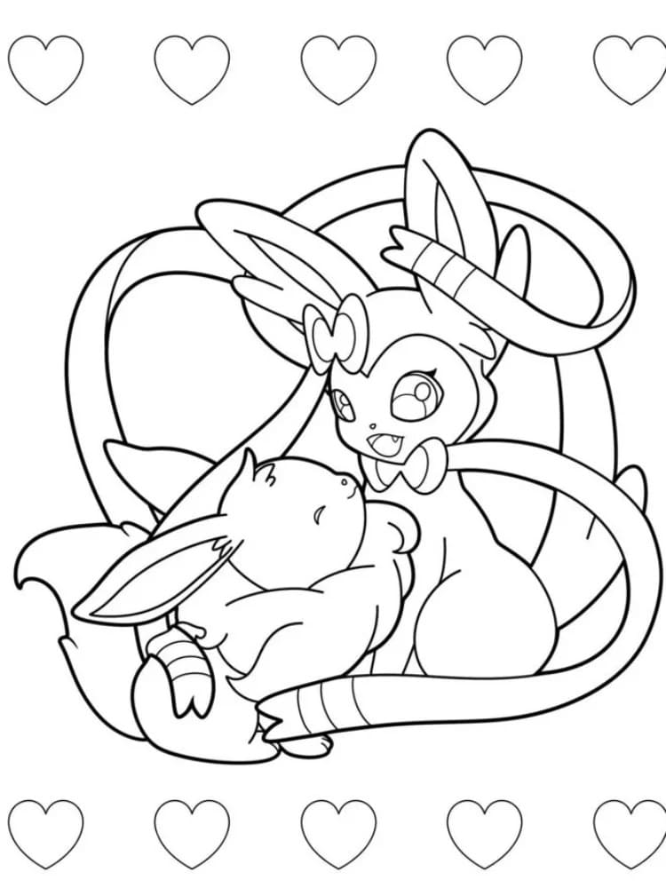 Eevee with Sylveon