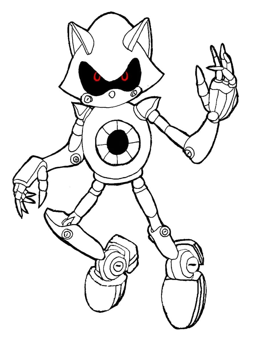 Evil Metal Sonic coloring page