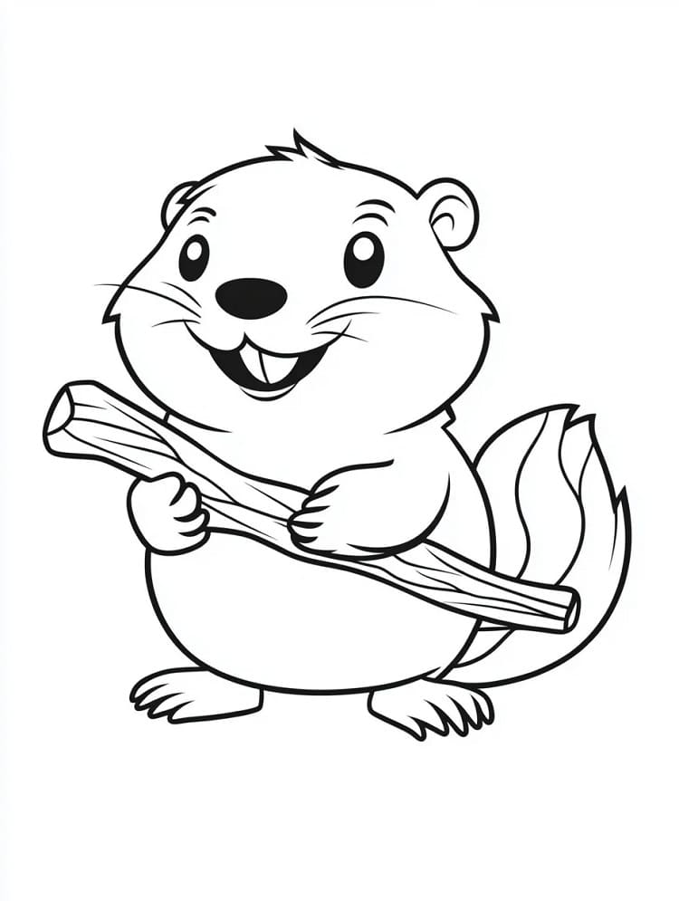 Free Drawing of Beaver