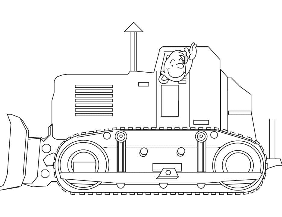 Free Drawing of Bulldozer