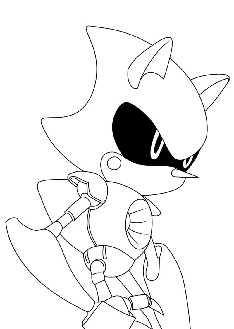 Free Drawing of Metal Sonic coloring page