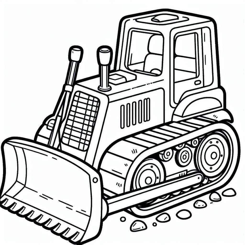 Free Printable Bulldozer