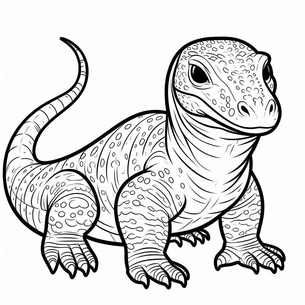 Free Printable Komodo Dragon