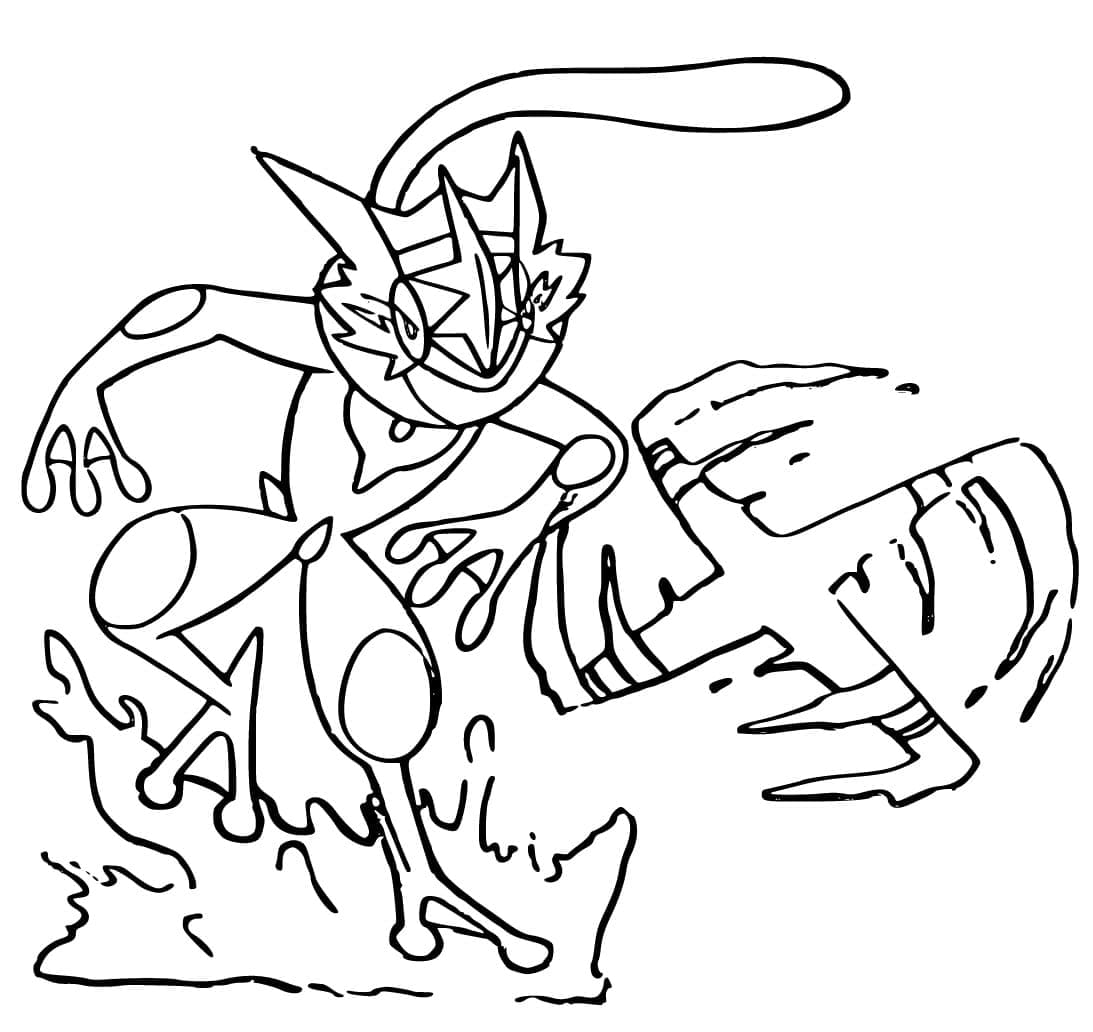Greninja Printable For Kids
