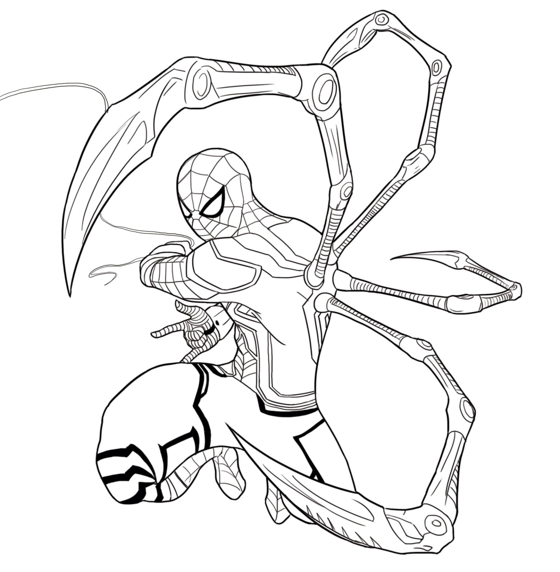 Iron Spider Fighting