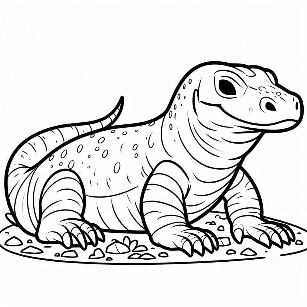 Komodo Dragon coloring pages