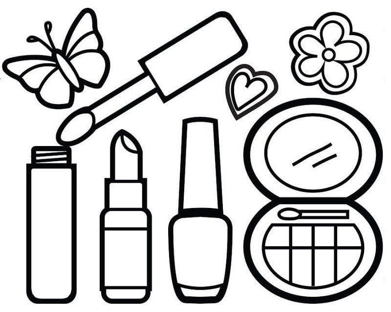 Makeup coloring pages