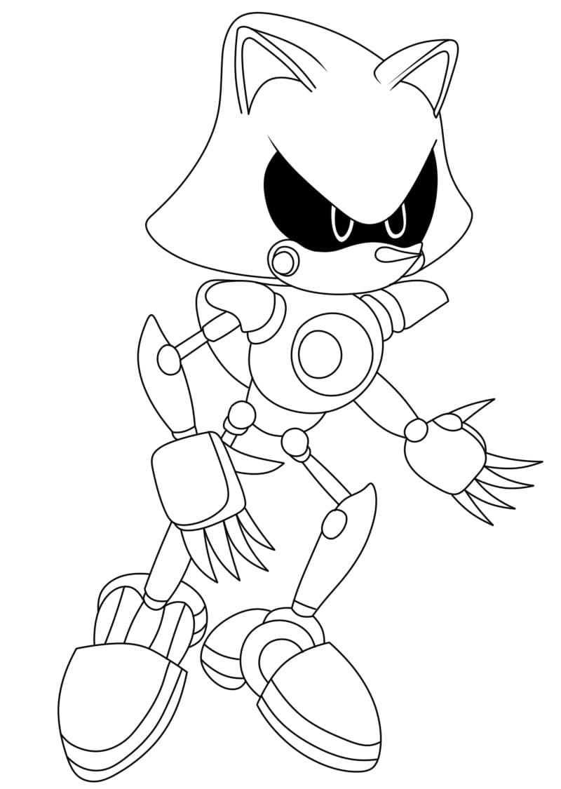 Metal Sonic Picture coloring page