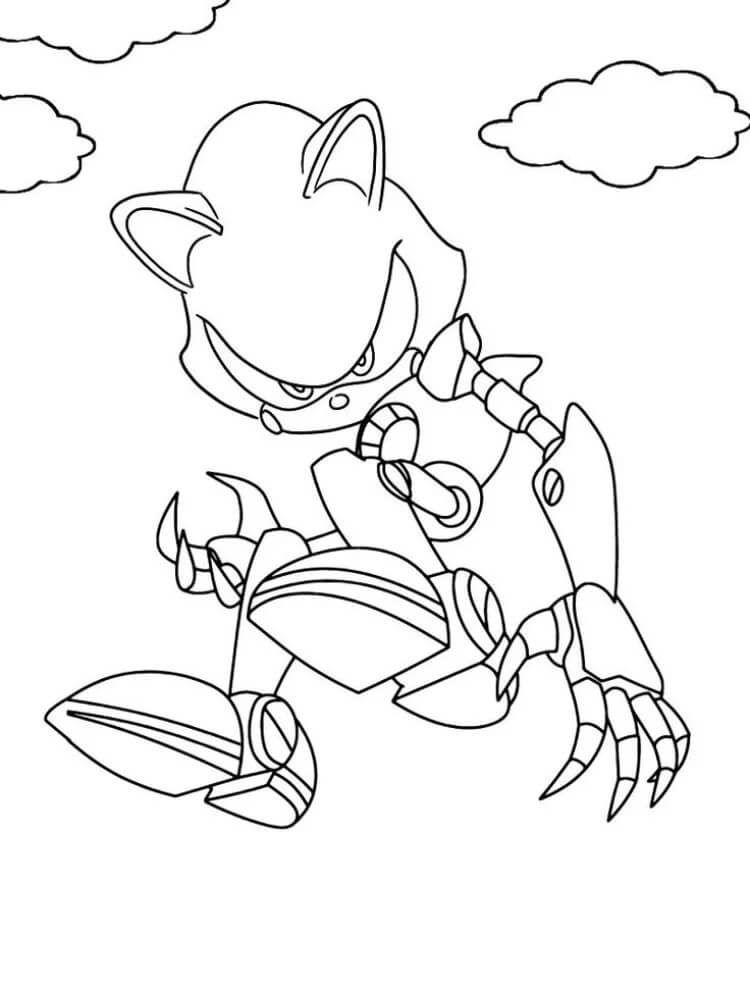 Print Metal Sonic coloring page