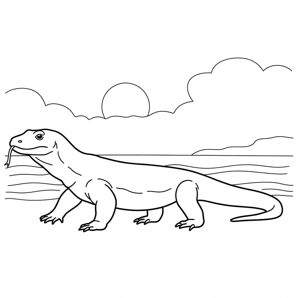 Printable Komodo Dragon