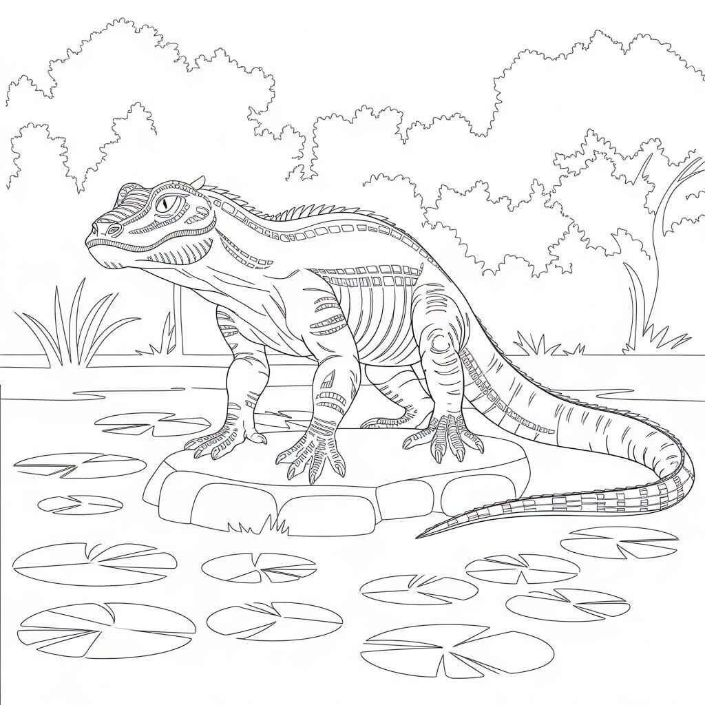 Realistic Komodo Dragon