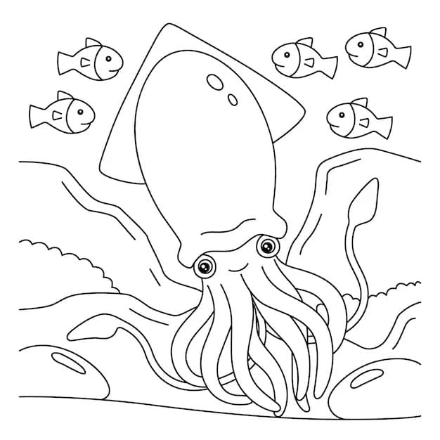 Squid and Fishes