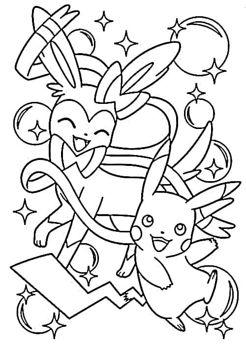 Sylveon and Pikachu