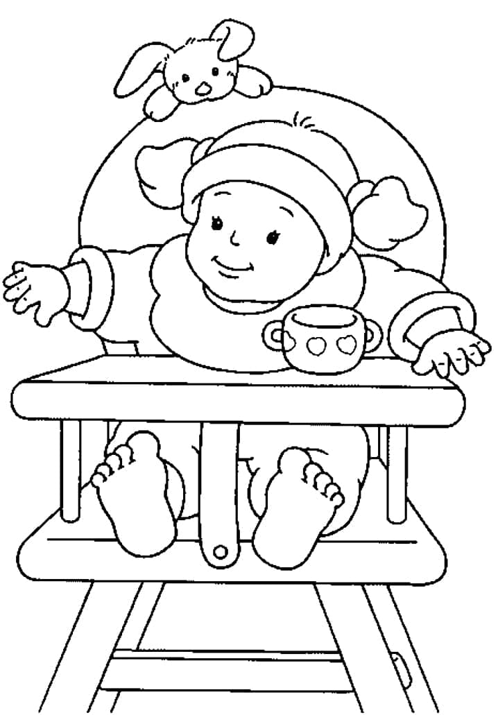 A Baby on Chair
