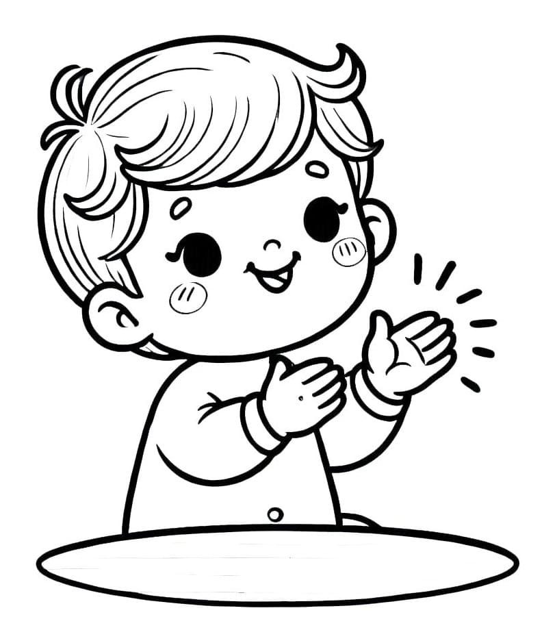 Baby Is Clapping Hand