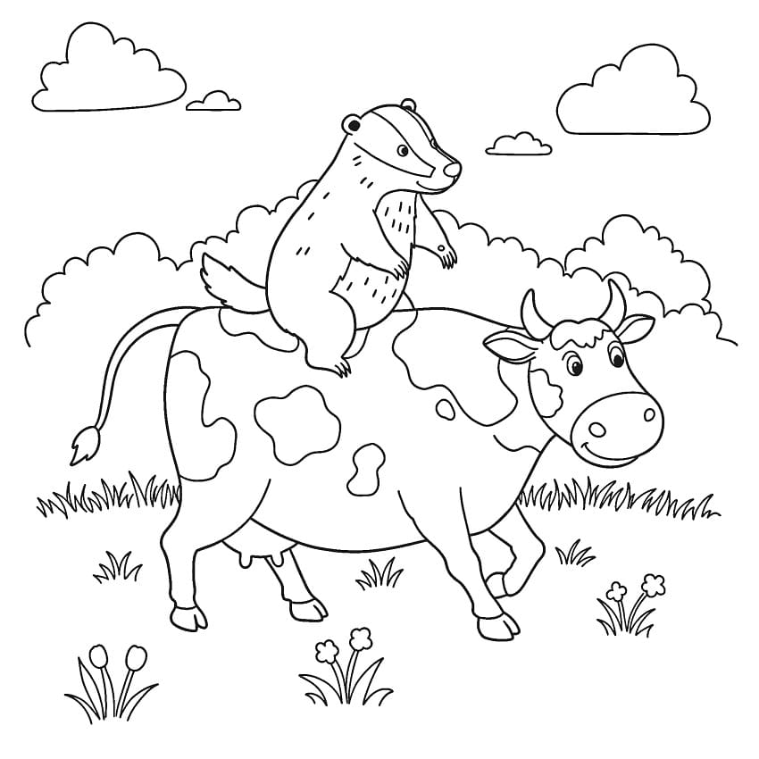 Badger and Cow