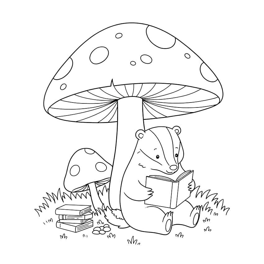 Badger Reading Book