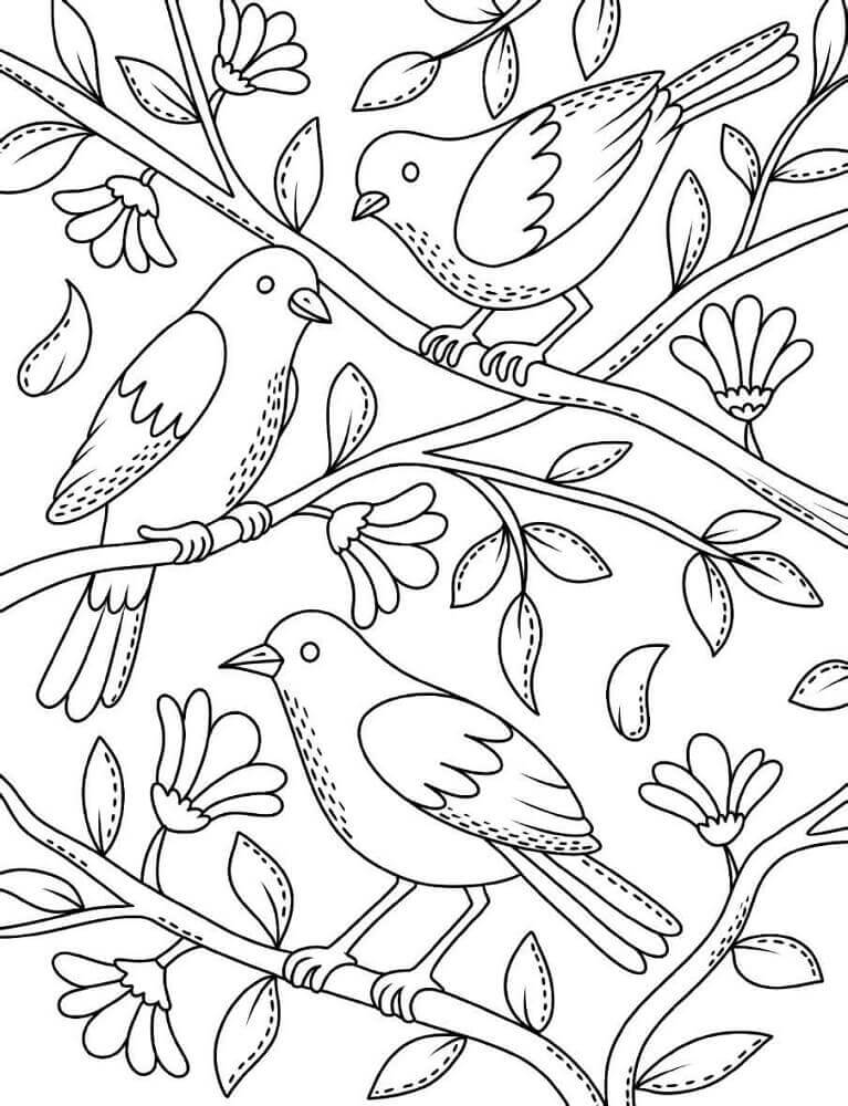 Birds Hygge Scandinavian