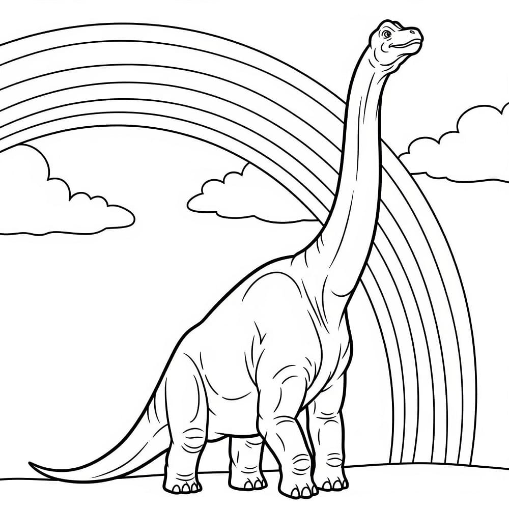 Brachiosaurus and Rainbow