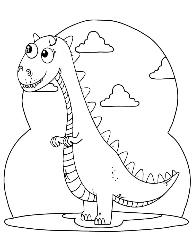 Cartoon Carnotaurus Dinosaur