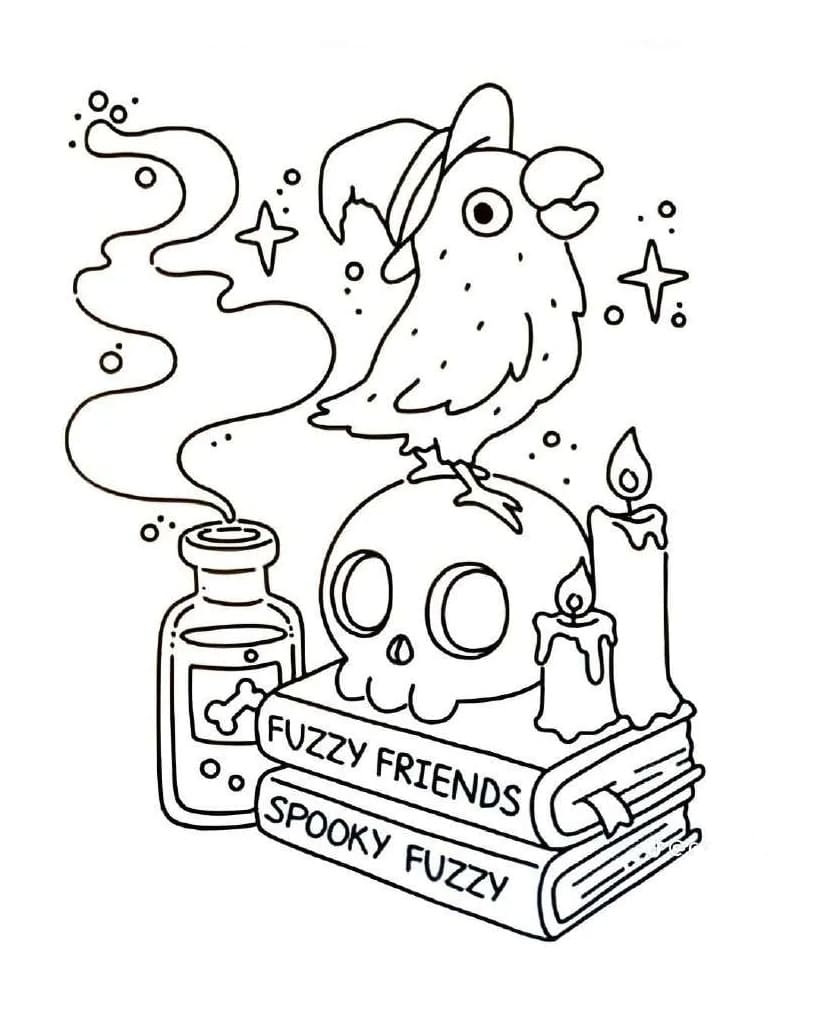 Crow Spooky Fuzzy