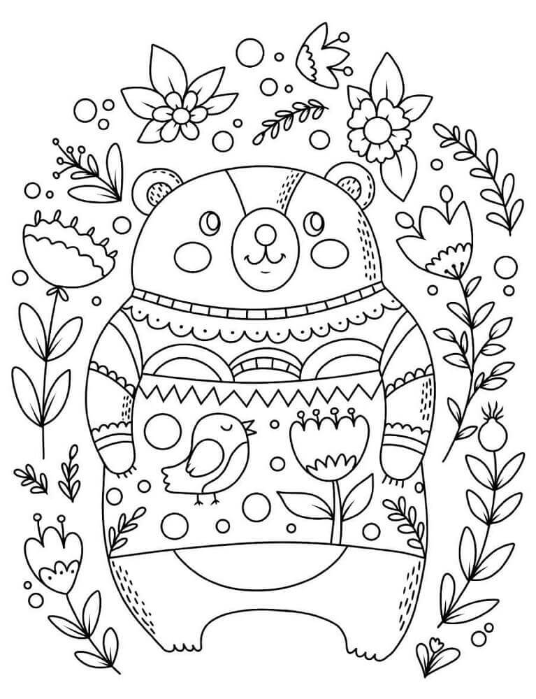 Cute Bear Hygge Scandinavian