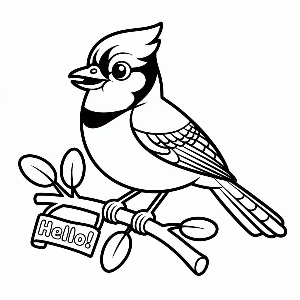 Cute Blue Jay Bird