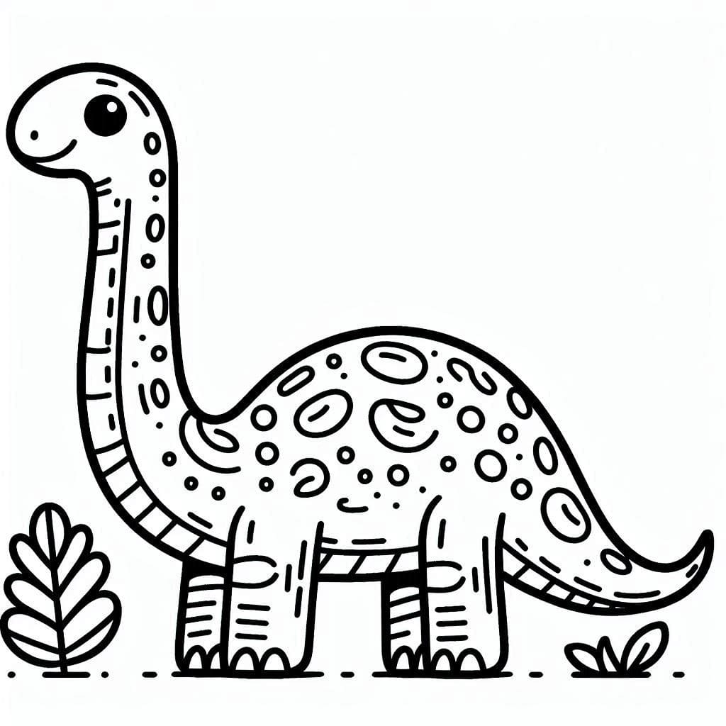 Cute Brachiosaurus Dinosaur