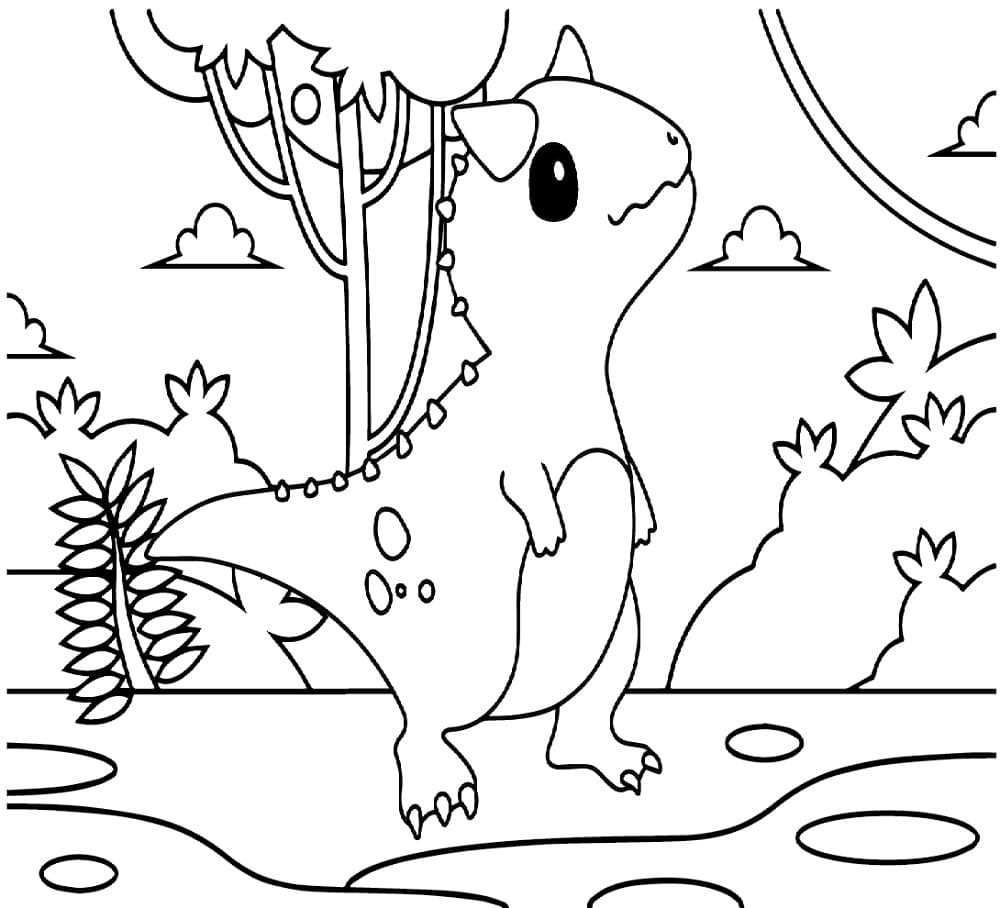 Cute Carnotaurus dinosaur