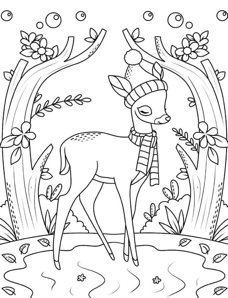 Cute Deer Hygge Scandinavian
