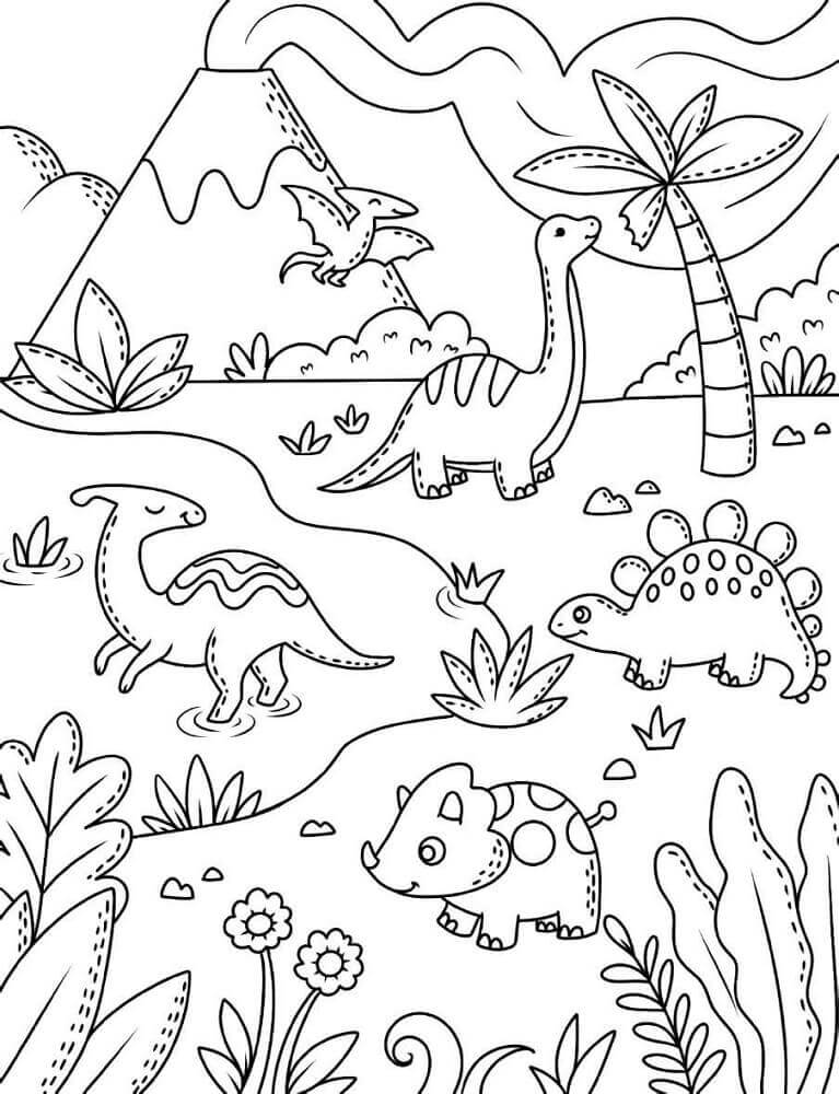 Cute Dinosaurs Hygge Scandinavian