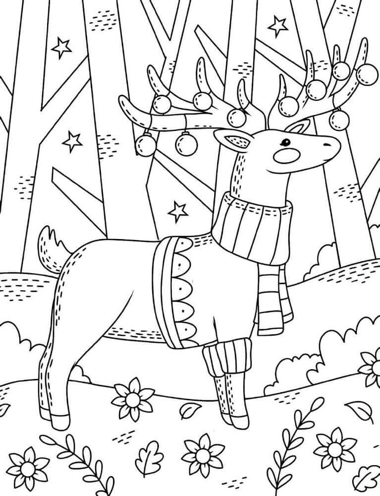 Cute Reindeer Hygge Scandinavian