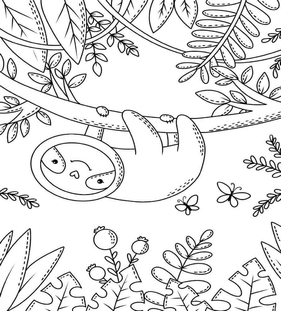 Cute Sloth Hygge Scandinavian