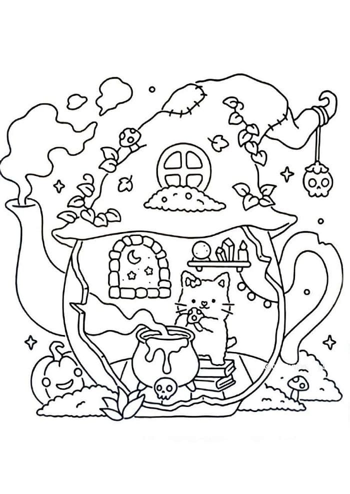 Spooky Fuzzy coloring pages