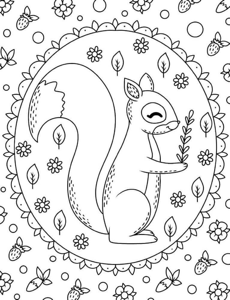 Cute Squirrel Hygge Scandinavian