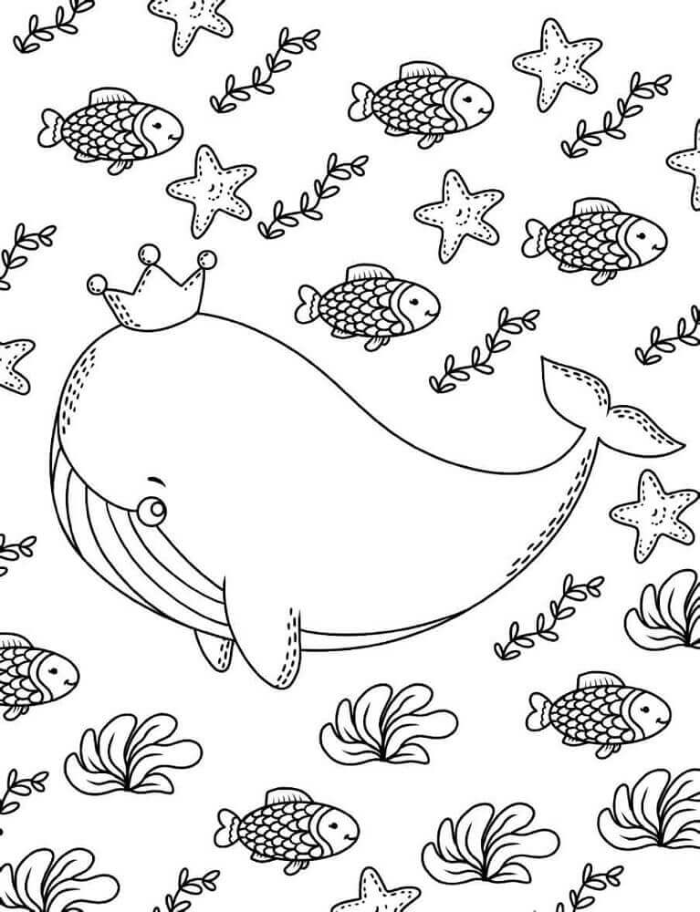 Cute Whale Hygge Scandinavian