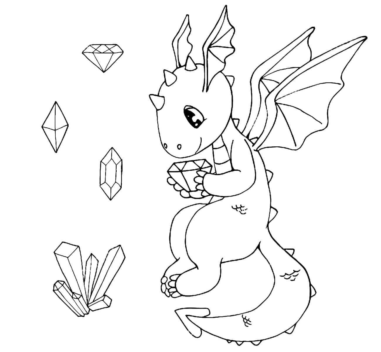 Dragon and Crystals