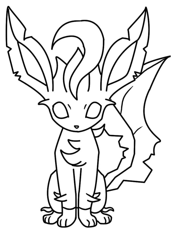 Drawing of Leafeon
