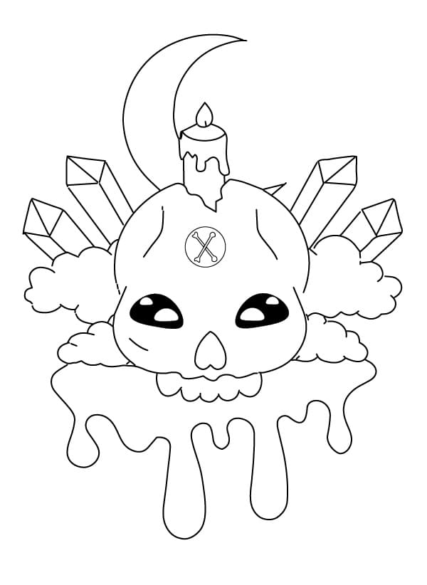Pastel Goth coloring pages