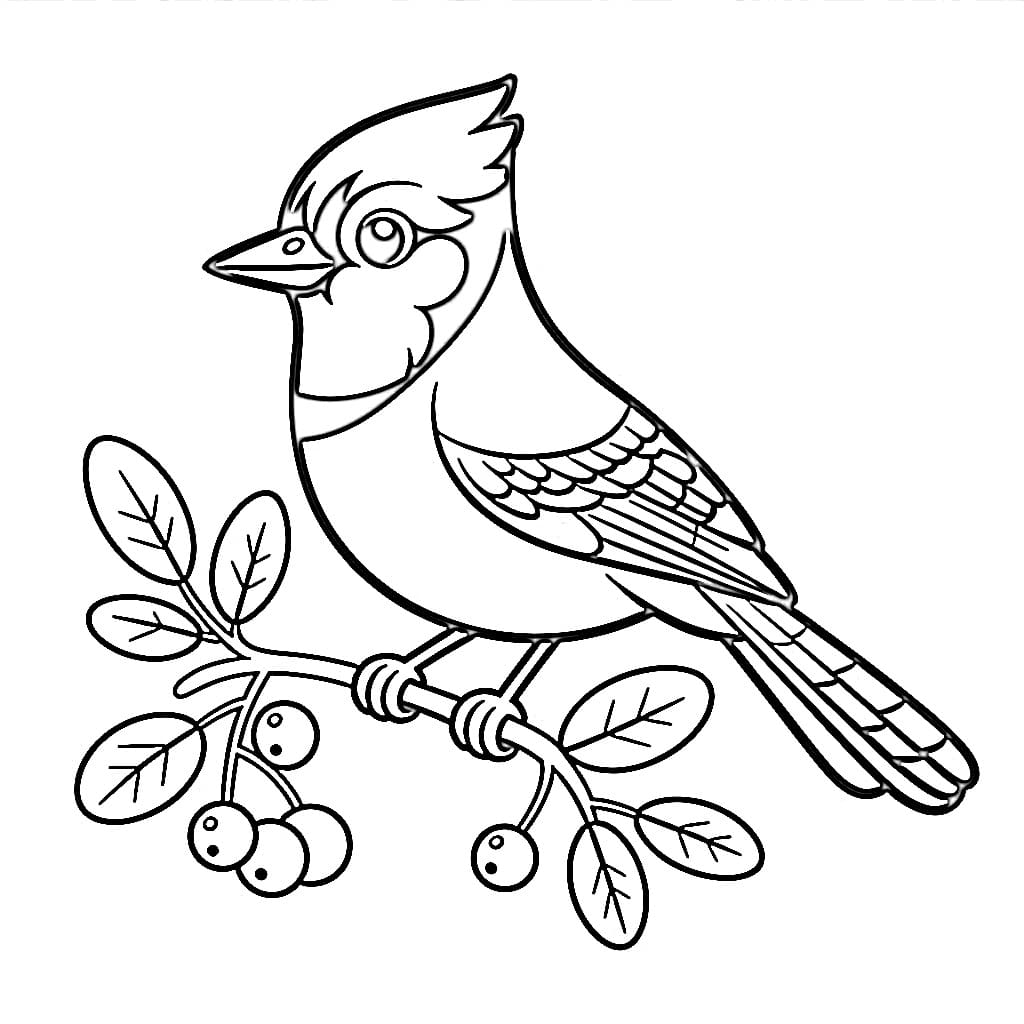 Free Drawing of Blue Jay