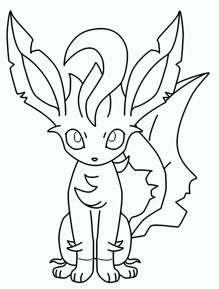 Leafeon coloring pages