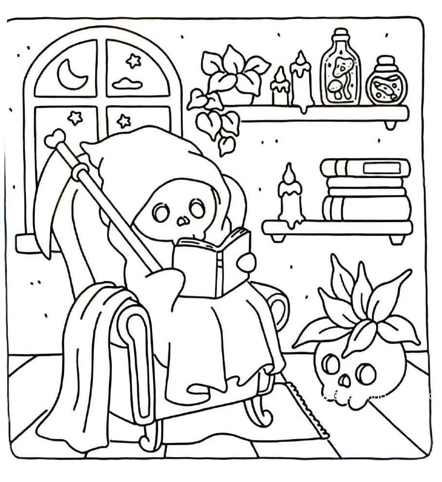 Grim Reaper Spooky Fuzzy