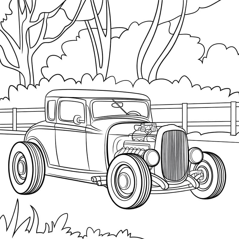 Hot Rod Printable For Kids