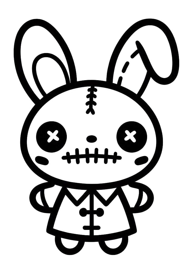 Pastel Goth Creepy Rabbit