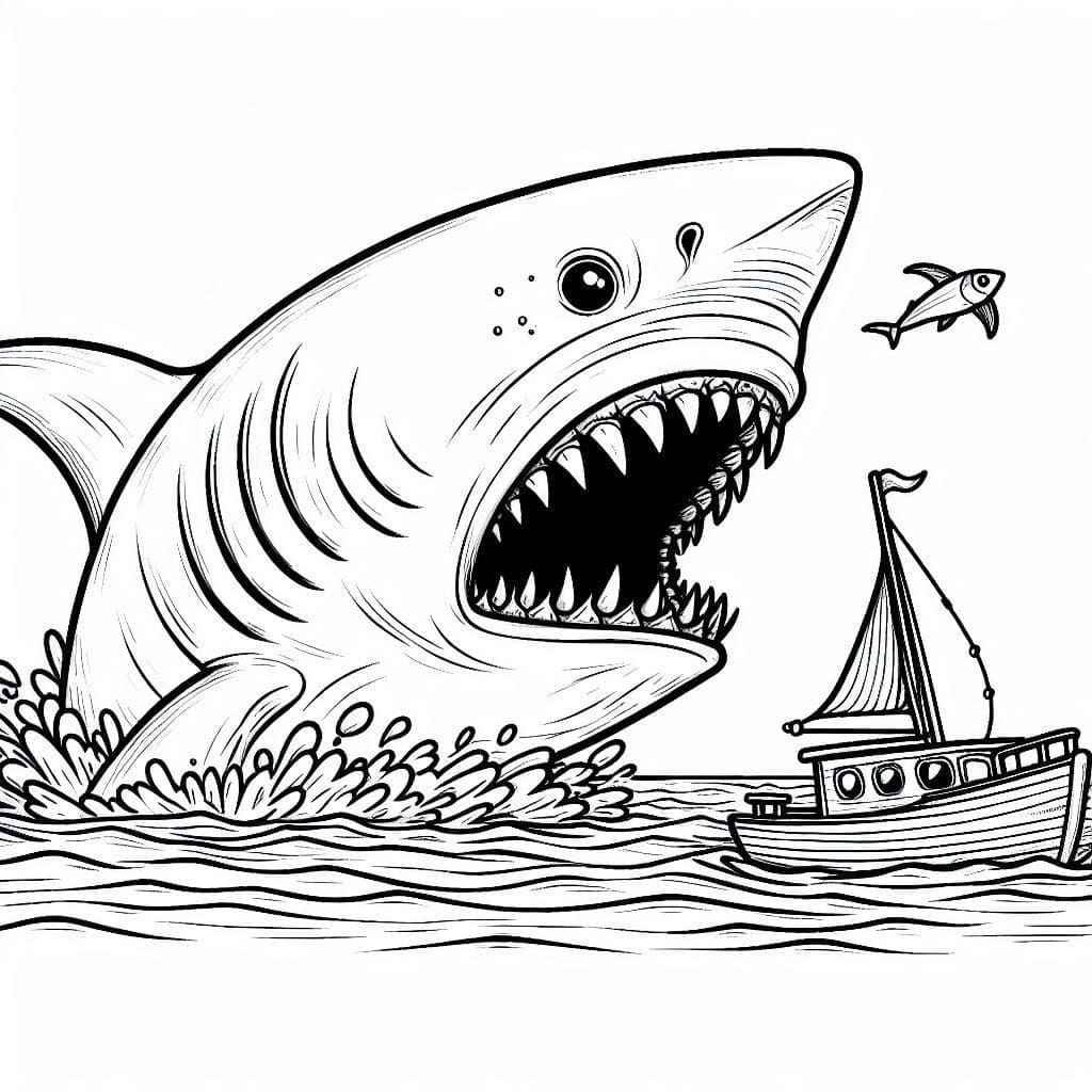 Scary Megalodon