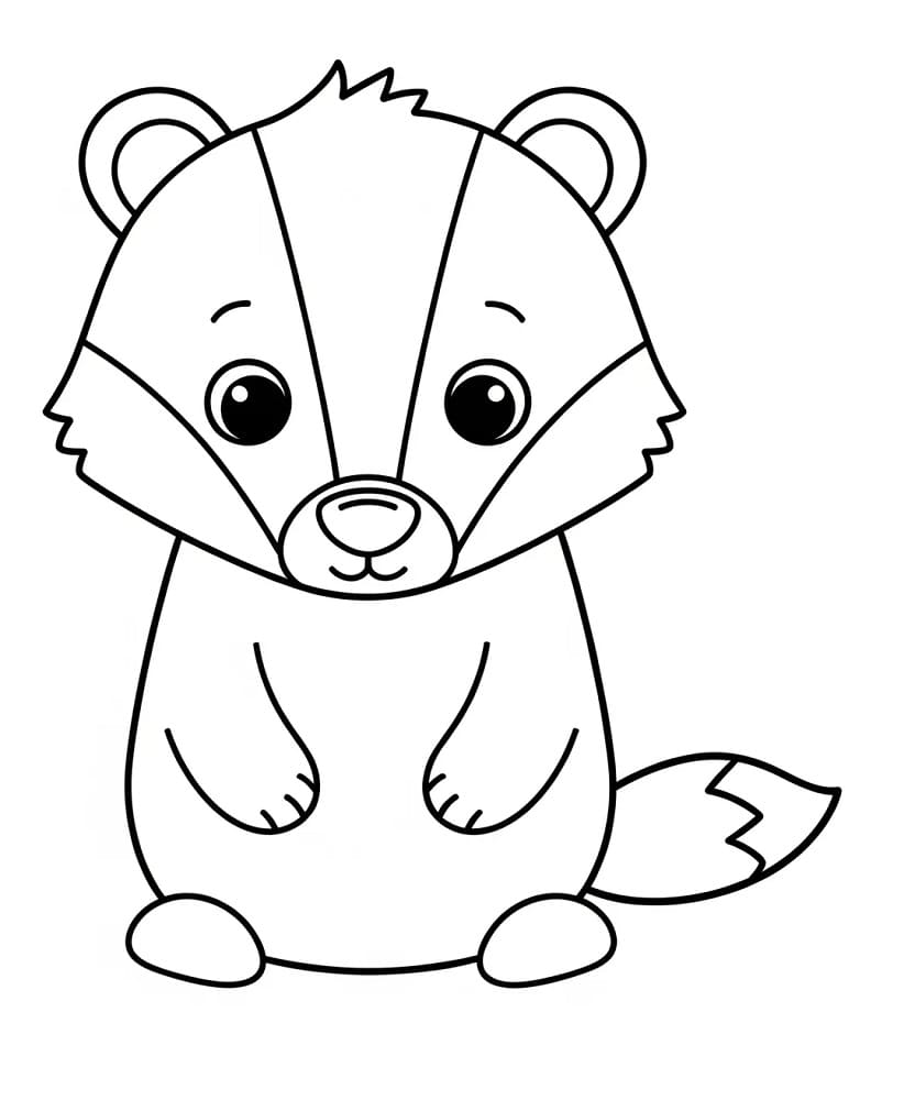 Badger coloring pages